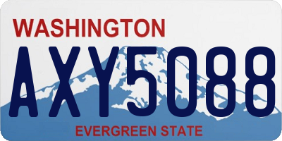 WA license plate AXY5088
