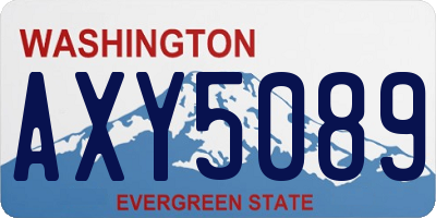 WA license plate AXY5089