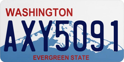 WA license plate AXY5091