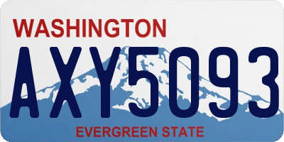 WA license plate AXY5093