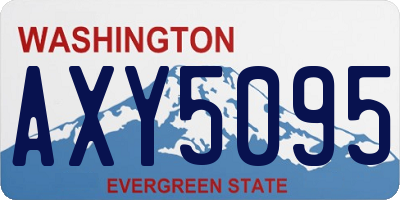 WA license plate AXY5095