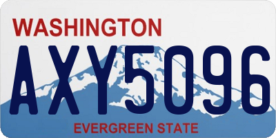 WA license plate AXY5096