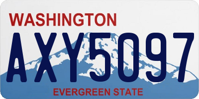 WA license plate AXY5097