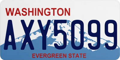 WA license plate AXY5099