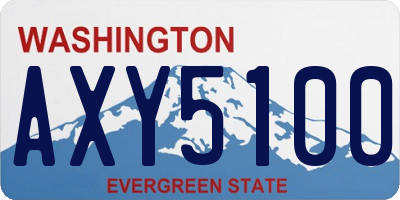 WA license plate AXY5100