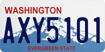 WA license plate AXY5101