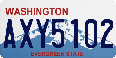 WA license plate AXY5102