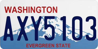 WA license plate AXY5103