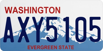 WA license plate AXY5105