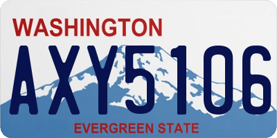 WA license plate AXY5106