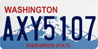 WA license plate AXY5107