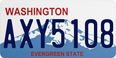 WA license plate AXY5108