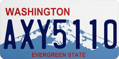 WA license plate AXY5110