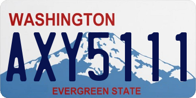 WA license plate AXY5111