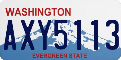 WA license plate AXY5113
