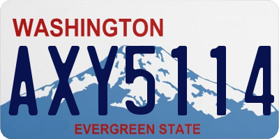 WA license plate AXY5114