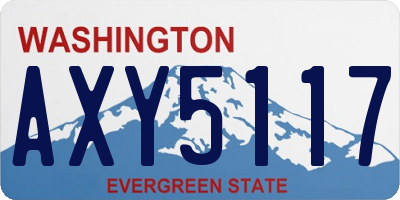 WA license plate AXY5117