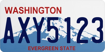 WA license plate AXY5123