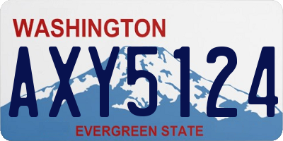 WA license plate AXY5124