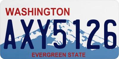 WA license plate AXY5126