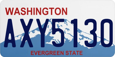 WA license plate AXY5130