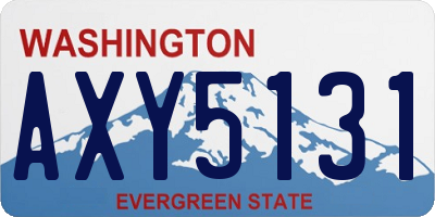 WA license plate AXY5131