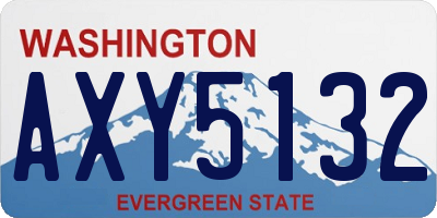WA license plate AXY5132