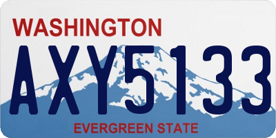 WA license plate AXY5133