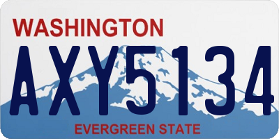 WA license plate AXY5134