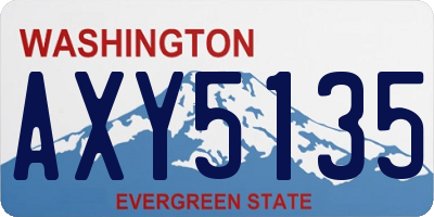 WA license plate AXY5135