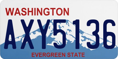 WA license plate AXY5136