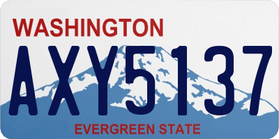 WA license plate AXY5137