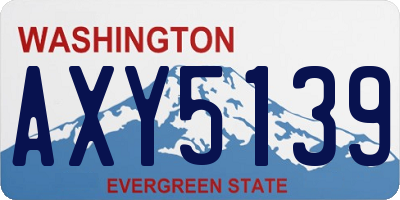 WA license plate AXY5139