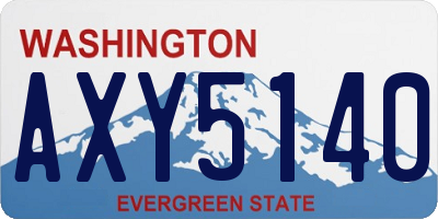 WA license plate AXY5140