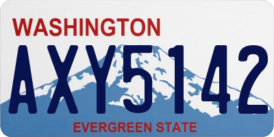 WA license plate AXY5142