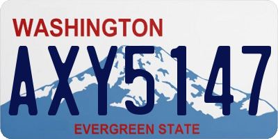 WA license plate AXY5147