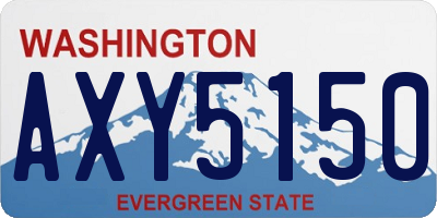 WA license plate AXY5150