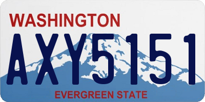 WA license plate AXY5151