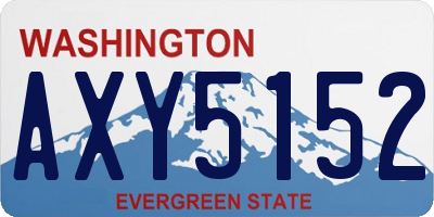 WA license plate AXY5152