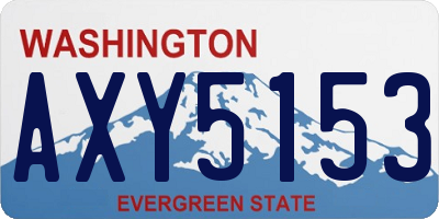 WA license plate AXY5153