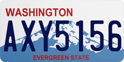 WA license plate AXY5156