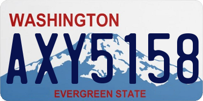 WA license plate AXY5158