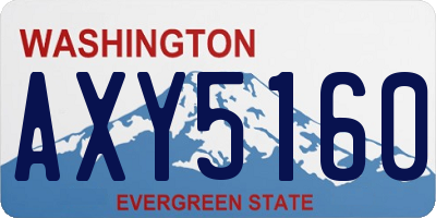 WA license plate AXY5160