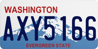 WA license plate AXY5166