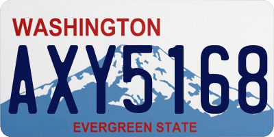 WA license plate AXY5168