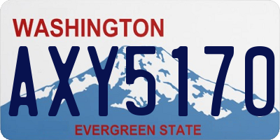 WA license plate AXY5170