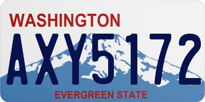 WA license plate AXY5172