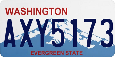 WA license plate AXY5173