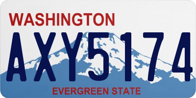 WA license plate AXY5174