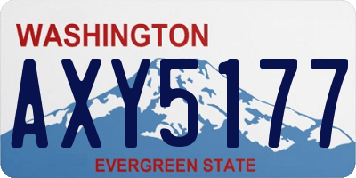 WA license plate AXY5177